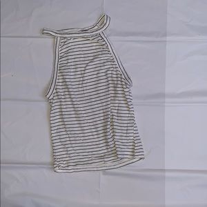 Striped Halter Neck Tank Top